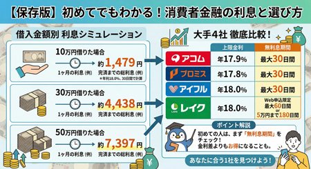 消費者金融の金利は実際いくらかかる?10万・30万・50万円の利息を計算してみた